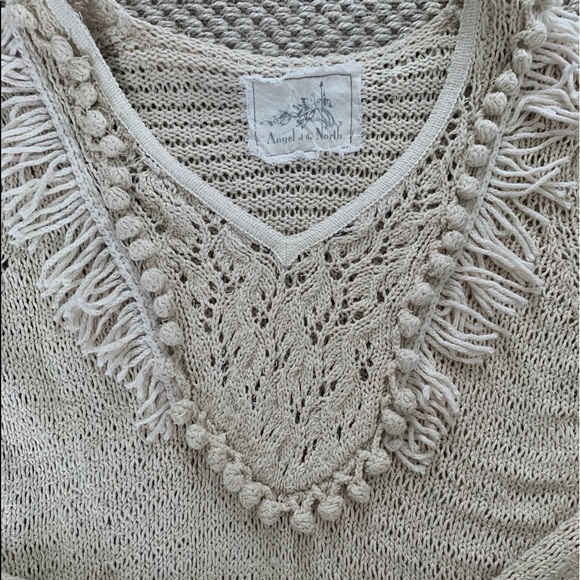 Anthropologie Angel of the North Fringe Sweater XS - Picture 3 of 7